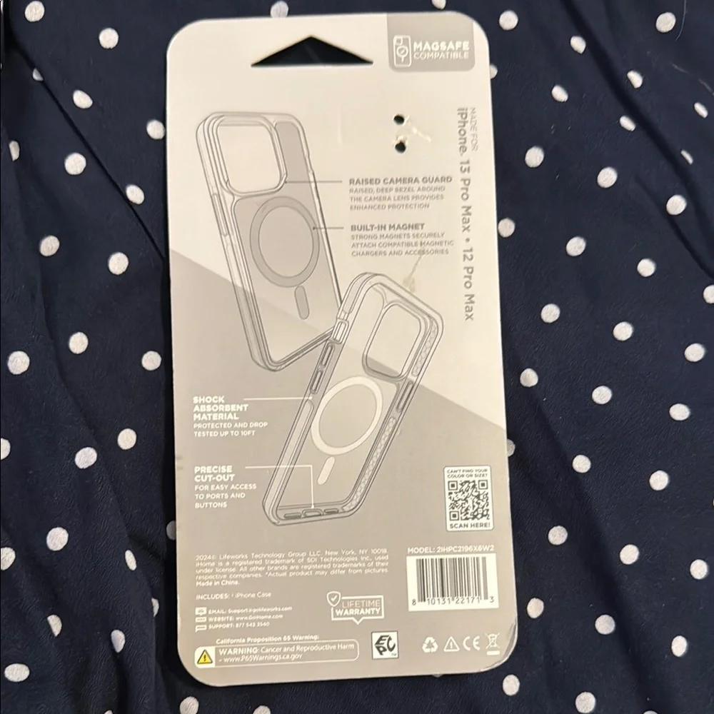 iHome White MagSafe-Compatible Case for iPhone 12 Pro Max